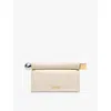 Jacquemus Womens Light Ivory La Pochette Rond Carré Leather Clutch Bag In Light Ivory