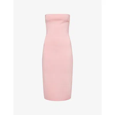 JACQUEMUS WOMENS LIGHT PINK LA ROBE MAILLE SERA KNIT MIDI DRESS