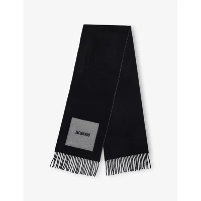 Jacquemus Womens Multi-black Rond Carré Wool-knitted Scarf