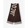 Jacquemus Womens Multi-brown The  Fringed Wool Scarf