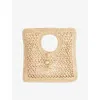 Jacquemus Small The Spiaggia Circular-handle Crochet Tote Bag In Brown