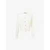 Jacquemus Womens Off-white Le Brode Logo-embroidered Knitted Wool Cardigan In White