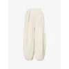 Jacquemus Womens Le Pantalon Calisson Pleated Woven Trousers Off-white In Off-white