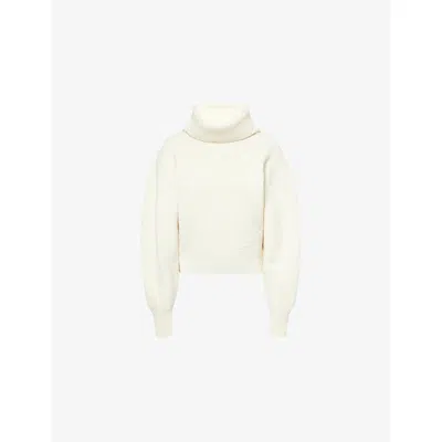 Jacquemus Womens Off-white Turtleneck Brushed Wool-blend Knitted Jumper