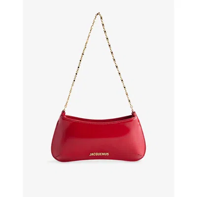 Jacquemus Womens Red / Gold The Small Bisou Chaine Leather Shoulder Bag
