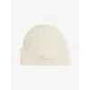 Jacquemus Womens Off-white Tourni Ribbed Cashmere And Wool Beanie In White