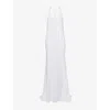 Jacquemus Womens White Marcel Scoop-neck Stretch-woven Maxi Dress In Gray