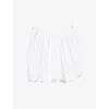 Jacquemus Womens White The Lavande Sleeveless Cotton-blend Top
