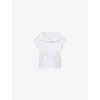 Jacquemus Womens White The Pasante High-stand-collar Cotton-poplin Top In White