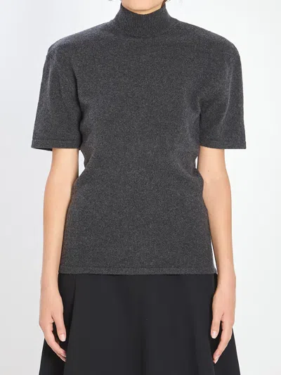 Jacquemus Knit Sweater In Wool And Cashmere Blend In Blue