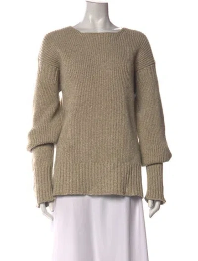 Pre-owned Jacquemus Wool Bateau Neckline Sweater In Neutral