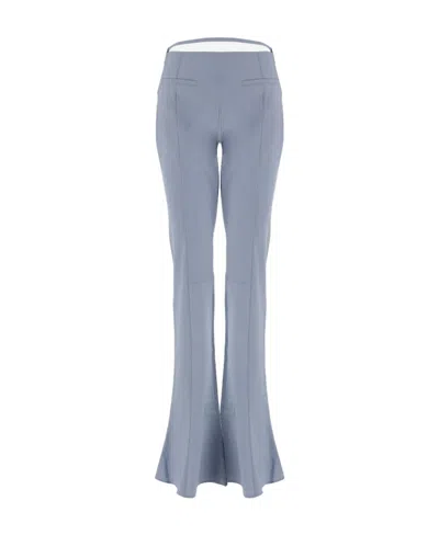 Jacquemus Wool-blend Flared Trousers In Blue