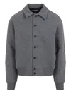 Jacquemus Mens Grey Feltro Pointed-collar Wool Bomber Jacket In Gray