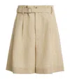 Jacquemus Wool Canvas Fernando Shorts In Beige