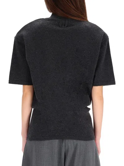Jacquemus Wool Cashmere Blend Sweater In Gray