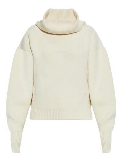 JACQUEMUS WOOL-CASHMERE BLEND SWEATER WITH VOLUMINOUS SLEEVES