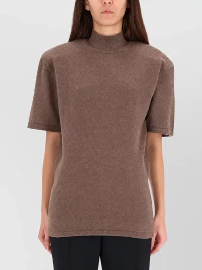 Jacquemus Wool Cashmere Sweatshirt In Brown