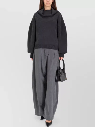 Jacquemus Wool Cashmere Sweatshirt In Black