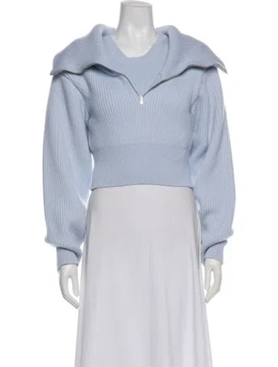 Pre-owned Jacquemus Wool Cowl Neck Sweater In Blue