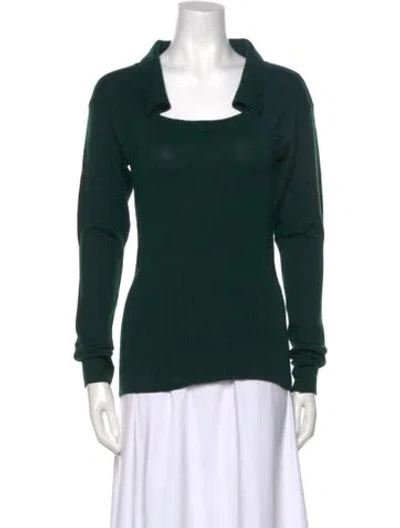 Pre-owned Jacquemus Wool Cowl Neck Sweater In Green