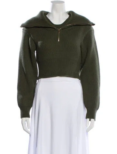 Pre-owned Jacquemus Wool Cowl Neck Sweater In Green
