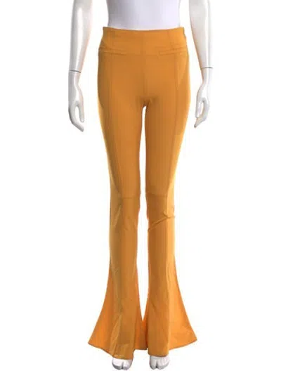 Pre-owned Jacquemus Wool Flared Pants In Yellow