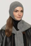 Jacquemus Ribbed Ear Flap Cap With Fuzzy Texture In Gray