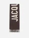 Jacquemus Wool Jacquard Scarf In Brown
