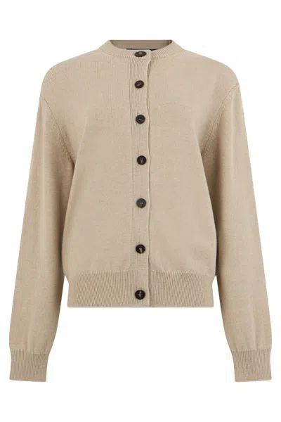 Jacquemus Wool Knit Button-front Cardigan In Neutral