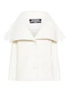 Jacquemus Le Caban Caruso Draped-collar Jacket Women In Neutral