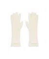 Jacquemus Ribbed Wool Gloves With Grosgrain Logo Detail In White