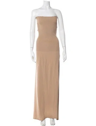 Pre-owned Jacquemus Wool Long Dress In Neutral