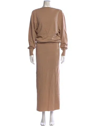 Pre-owned Jacquemus Wool Long Dress In Neutrals
