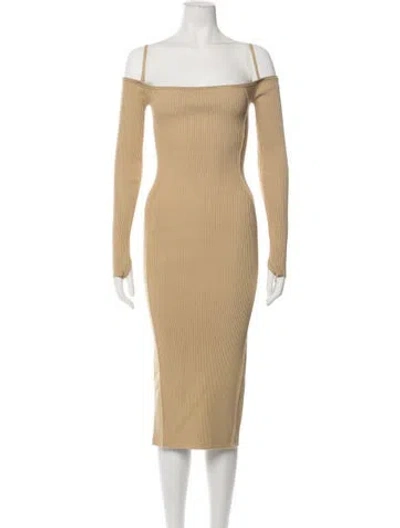 Pre-owned Jacquemus Wool Midi Length Dress In Neutrals