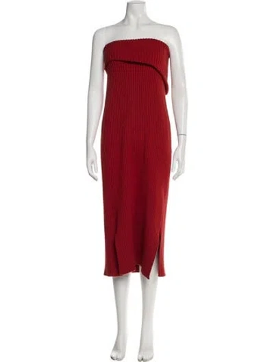 Pre-owned Jacquemus Wool Midi Length Dress In Red