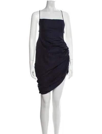 Pre-owned Jacquemus Wool Mini Dress In Blue