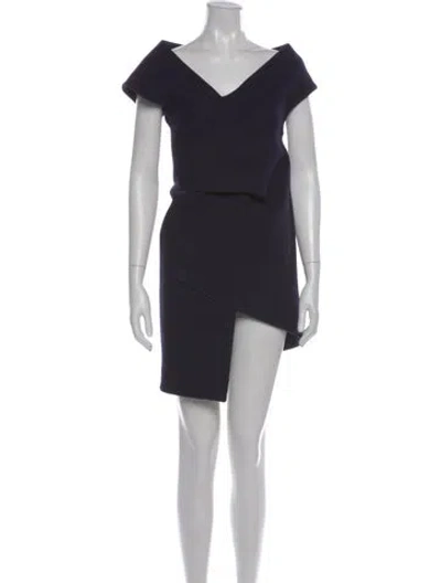 Pre-owned Jacquemus Wool Mini Dress In Blue