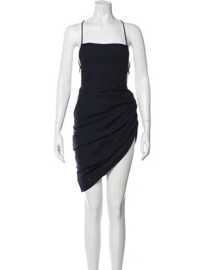Pre-owned Jacquemus Wool Mini Dress In Blue