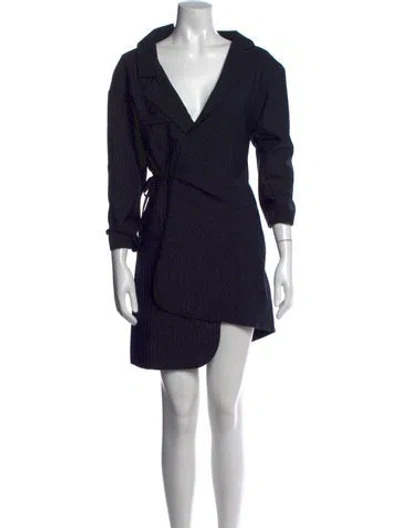 Pre-owned Jacquemus Wool Mini Dress In Blue
