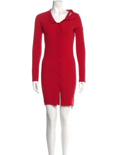Pre-owned Jacquemus Wool Mini Dress In Pink