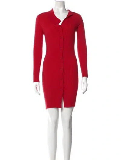 Pre-owned Jacquemus Wool Mini Dress In Red