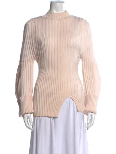 Pre-owned Jacquemus Wool Mock Neck Sweater W/ Tags In Neutrals