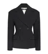 Jacquemus Wool Norma Double-breasted Blazer In Black
