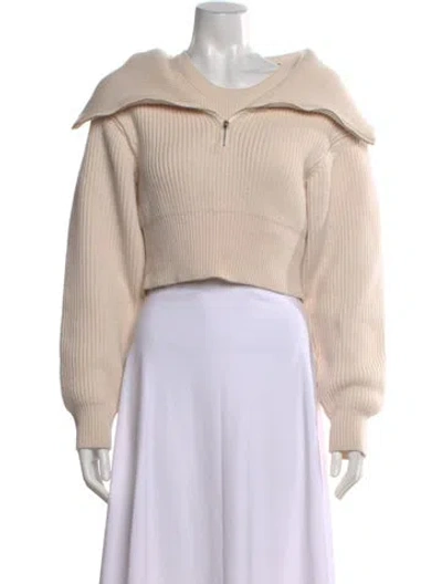 Pre-owned Jacquemus Wool Open Front Sweater In Neutral