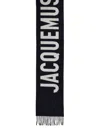 Jacquemus Wool Scarf In Black