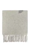Jacquemus Wool Scarf With Logo In Gray