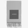 Jacquemus Wool Scarf With Logo In Gray