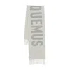 Jacquemus Wool Scarf With Logo In Gray