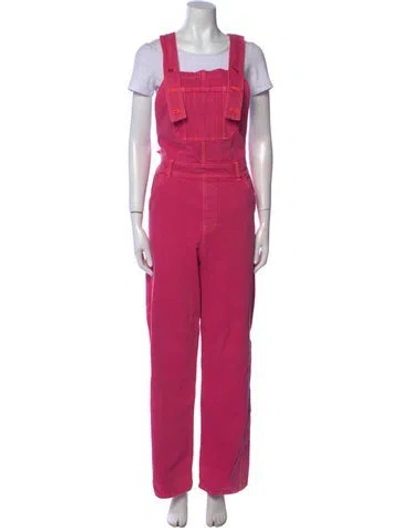 Pre-owned Jacquemus Wool Square Neckline Jumpsuit In Pink