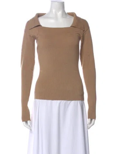Pre-owned Jacquemus Wool Square Neckline Sweater In Neutral